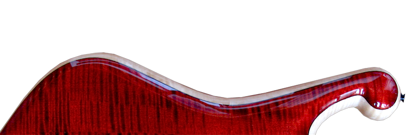 FLAMED MAPLE - transparent red high gloss finish