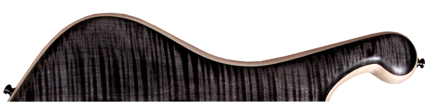 FLAMED MAPLE - transparent black satin finish