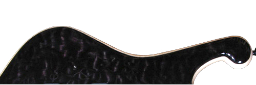 QUILTED MAPLE - transparent black high gloss finish